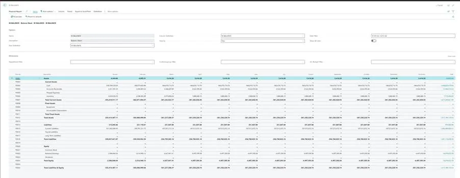 Balance Sheet using Comparison Date Formula Balance Sheet using Comparison Date Formula